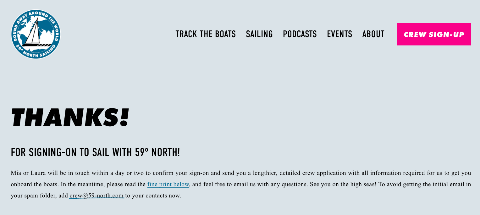 I did it! signed up for an offshore sailing trip in August 2026